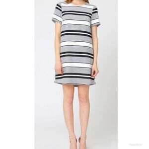 Mo:Vint New York striped shift dress